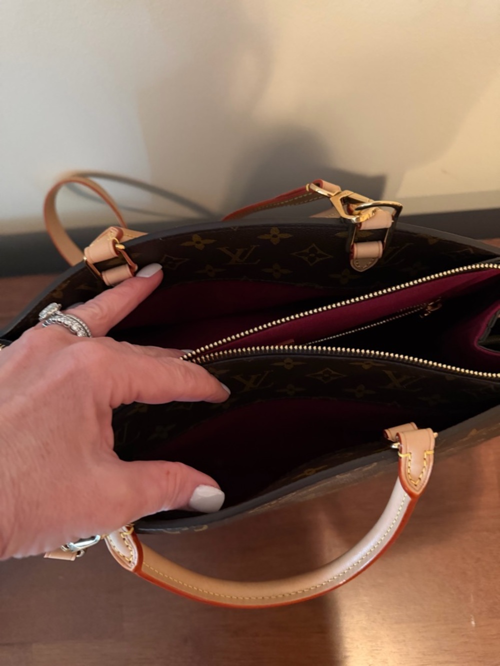 Louis Vuitton Monogram Canvas Satchel in Brown with Vachetta Trim - Picture 4 of 5